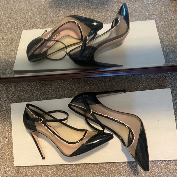 Salvatore Ferragamo black and pink retro Heels 7.5 - Picture 3 of 16